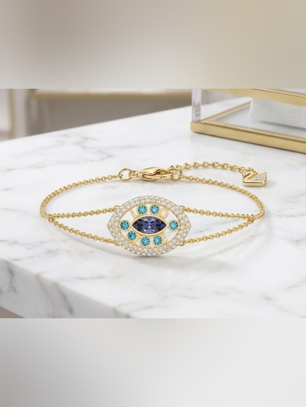 Swarovski Admiration Goldtone Evil Eye Bracelet